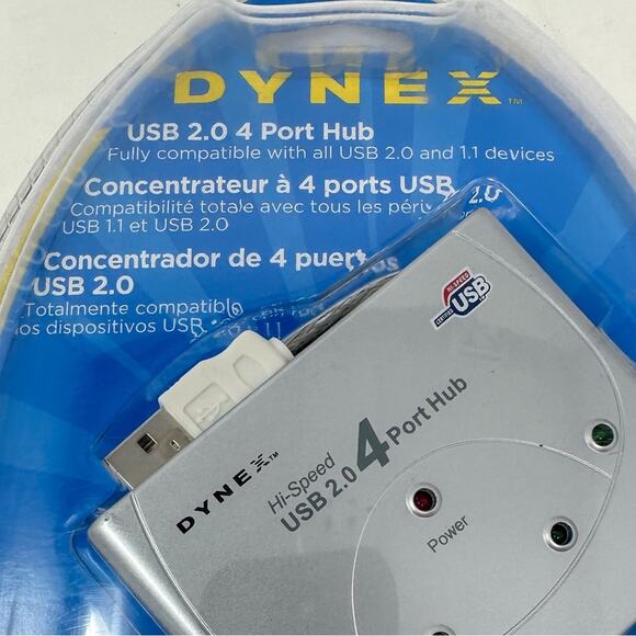 Dynex USB 2.0 4 Port Hub, Brand New in Package - Picture 2 of 5